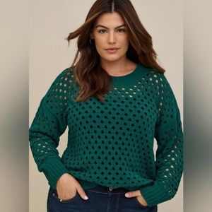Green Chenille Pullover Sweater 3x